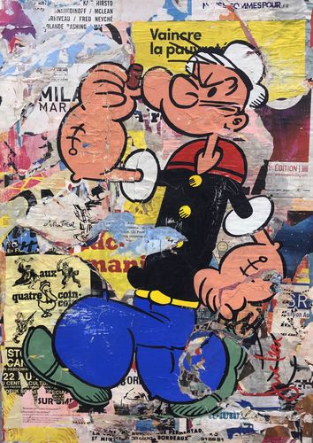 Popeye Street Art by Durrey-Gnidzaz 