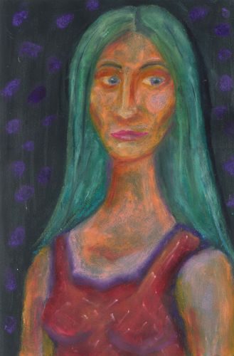 WOMAN WITH GREEN HAIR