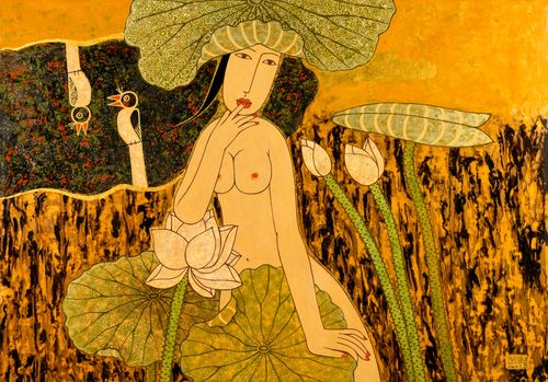 NUDE WITH LOTUS